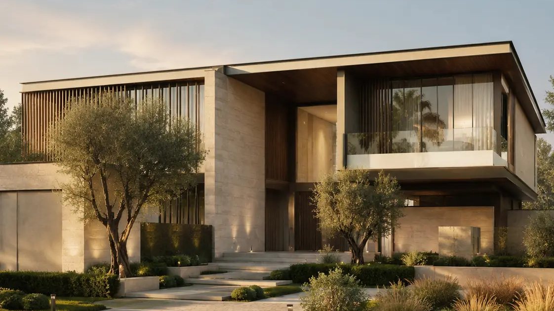 Contemporary private villa visualization in Dubai Hills Grove