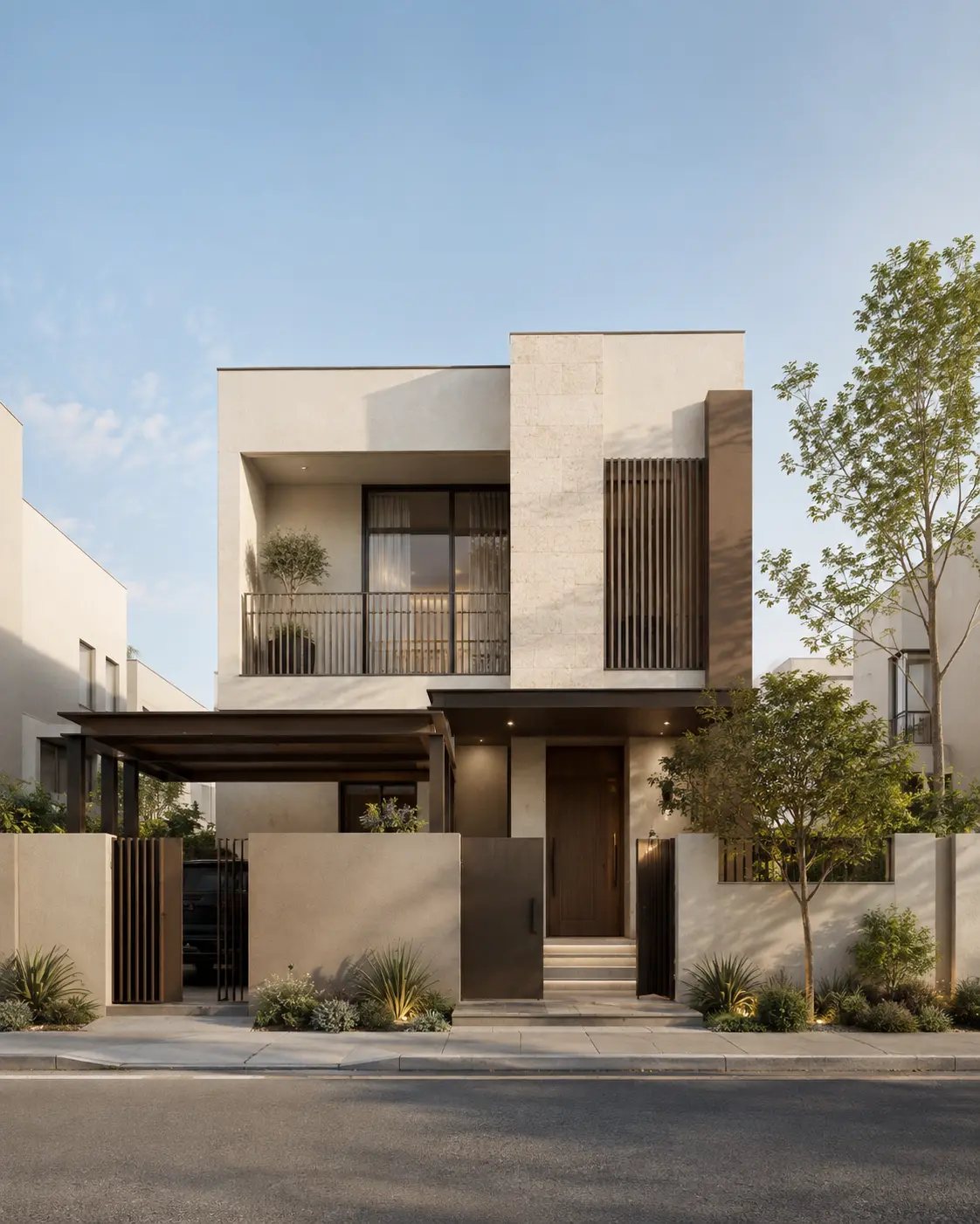Contemporary private villa renovation visualization in Jumeirah Village Circle